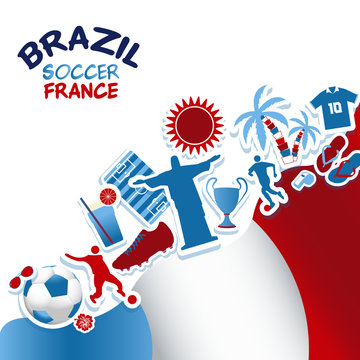 Vector - France Soccer Fan Flag