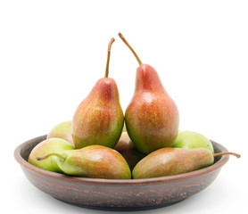Pear on white background