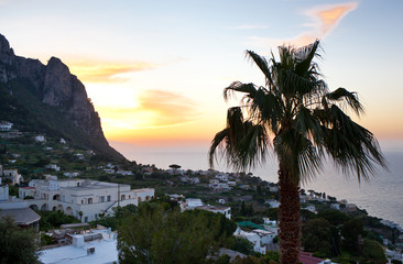 Fototapeta na wymiar Capri zachód słońca