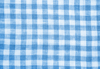 blue checked fabric tablecloth