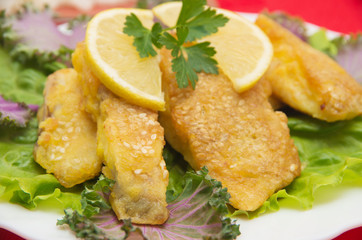 Fish dish - fried fish fillet.