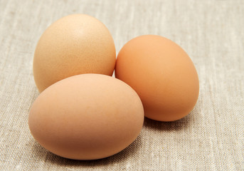 fresh brown eggs