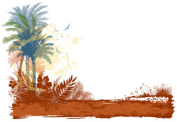 palm tree banner