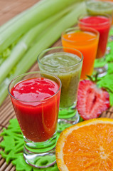 Colorful smoothies