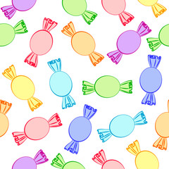 Seamless background with lollipops