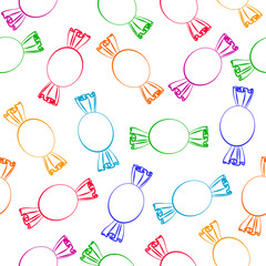 Seamless background with lollipops