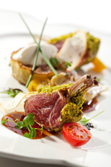 Lamb Chops and Vegetables