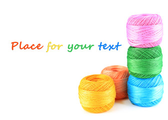 Colorful clews isolated on white