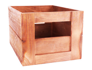 Brown crate isolated on white