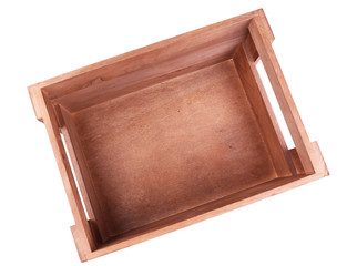 Brown crate isolated on white