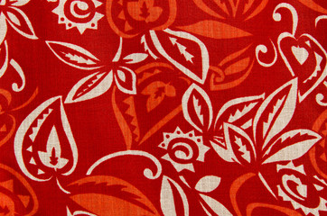 texture background of red fabric textile