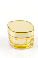 cream bottle isolated white background
