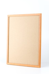 Cork board isolated white background