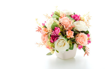 Bouquet flowers isolated on white