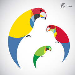 Obraz na płótnie Canvas Vector image of an parrot design