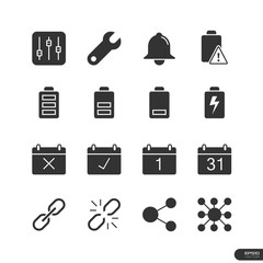 Application interface Icons set