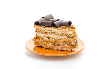 Coffee cake isolated on white background