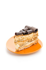 Coffee cake isolated on white background