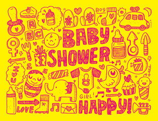 doodle baby background