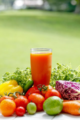 ニンジンの野菜ジュース