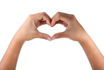 woman hands on white background isolated