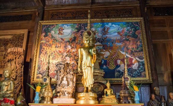 Buddha images on the altar