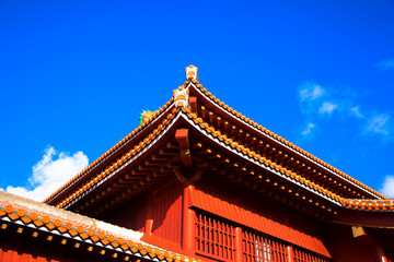 Blue sky and Shuri Castle, Okinawa