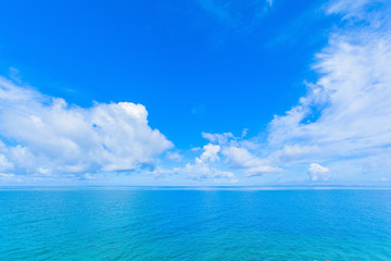Clouds and blue ocean