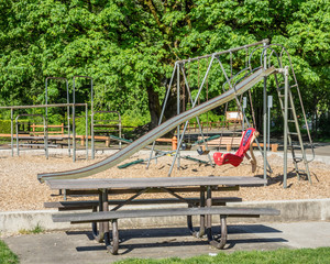 Play ground equipment in a park