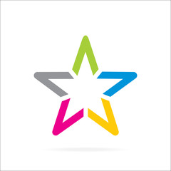 Editable Colourful Vector Icon of Star Eps 10