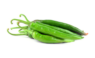Green peppers isolated on white