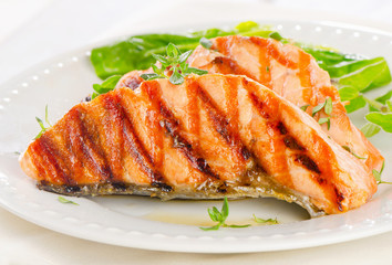 Grilled salmon