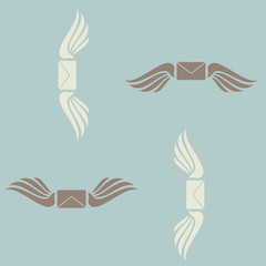 Obraz premium seamless background, wing, angel, envelope