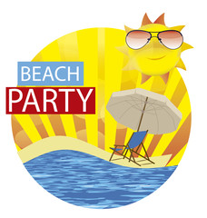 sun summer  beach party