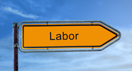 Fototapeta premium Strassenschild 8 - Labor