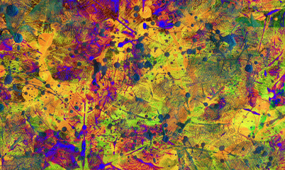 Autumn leaves artistic background from printed leaves