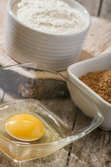 egg flour sugar baking products