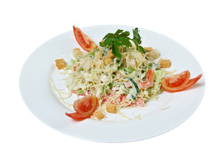 Caesar salad prepared
