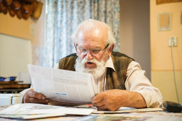 Old man reading