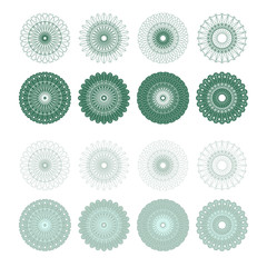 High quality rossete vector elements.