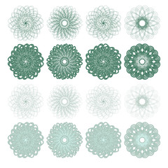 High quality rossete vector elements.