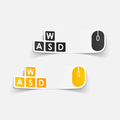 realistic design element: wasd