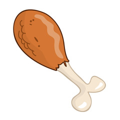 fried chicken isolated illustration