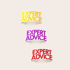 realistic design element: Expert Advice