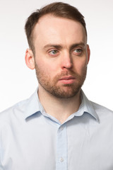 Obraz premium Worried sad young man