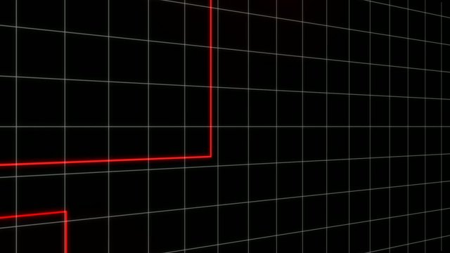 animated red lines on grid