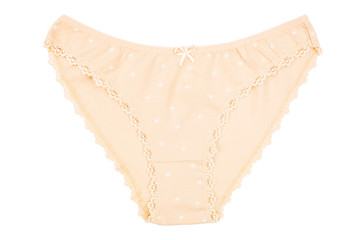 A women's cotton panties beige flowered