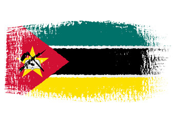 brushstroke flag Mozambique