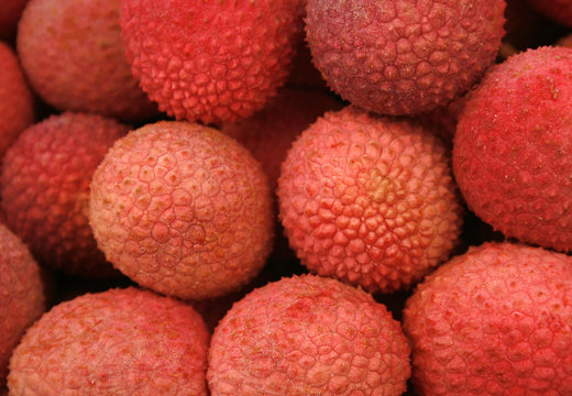 Fresh lychees background