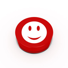 3d Smile Web Button - isolated